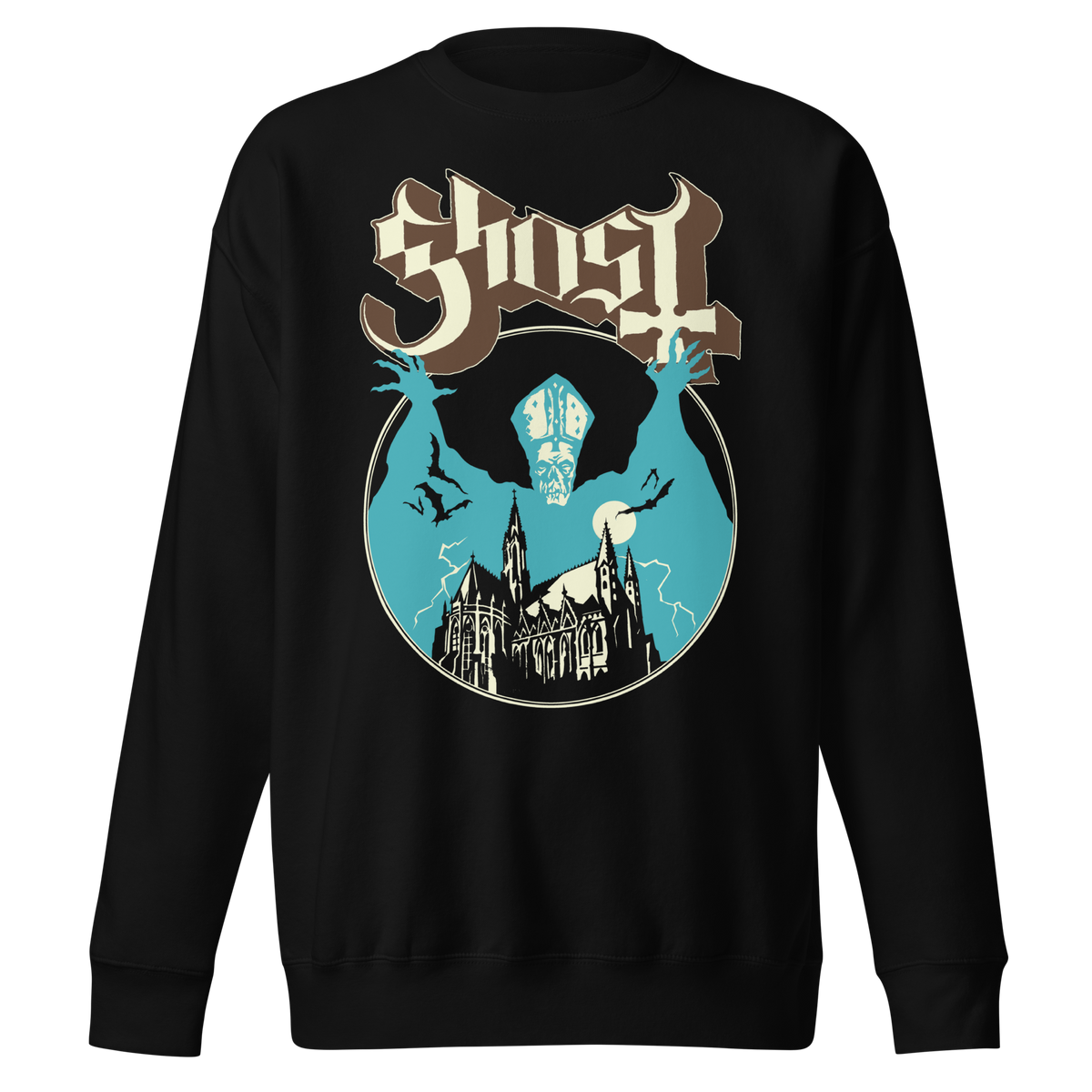 Ghost - Castle Jumbo Print Sweatshirt - Black