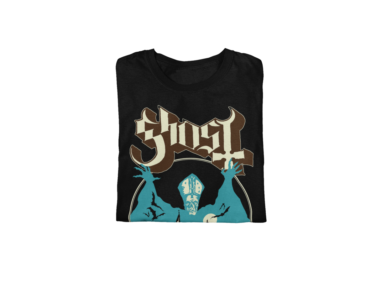 Ghost - Castle Jumbo Print T-Shirt - Black