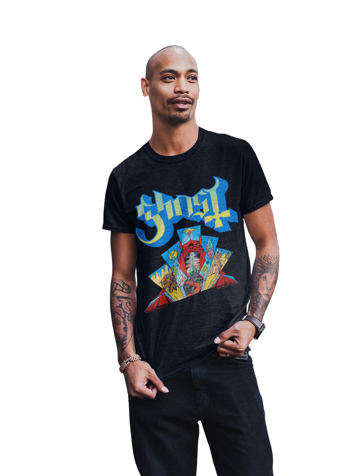 Ghost - Devil's Mouth Jumbo Print T-Shirt - Black