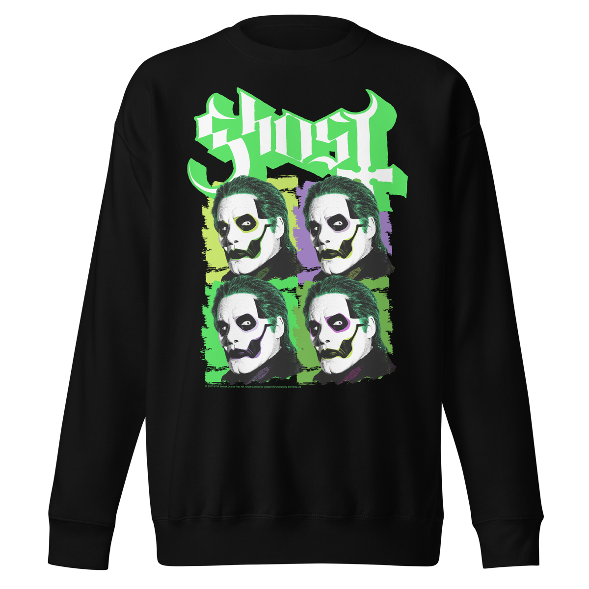 Ghost - Green Jokers Jumbo Print Sweatshirt - Black