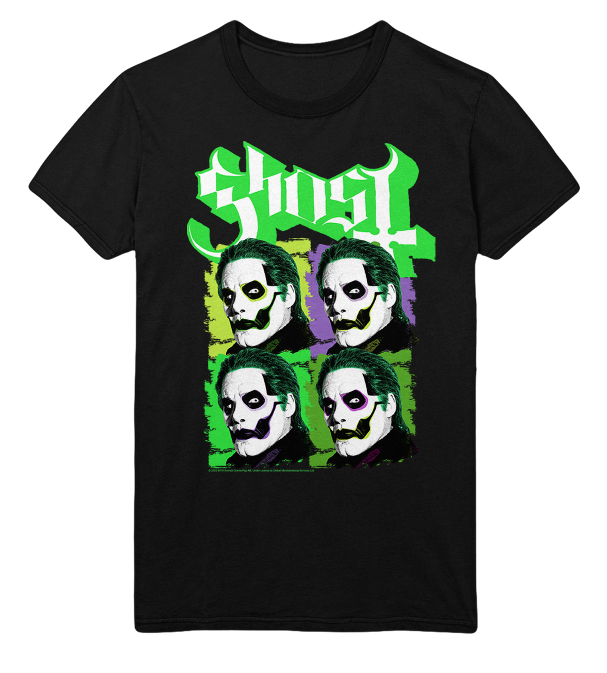 Ghost - Green Jokers Jumbo Print T - Black