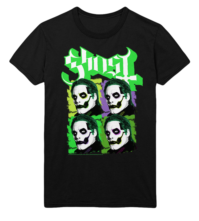 Ghost - Green Jokers Jumbo Print T - Black