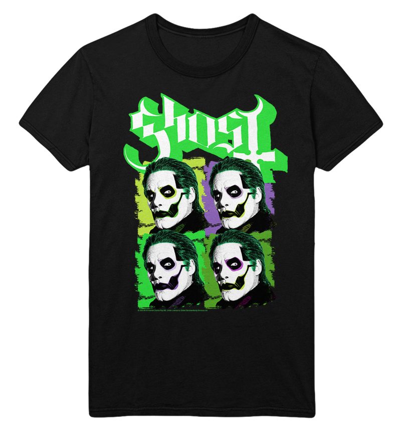 Ghost - Green Jokers Jumbo Print T - Black