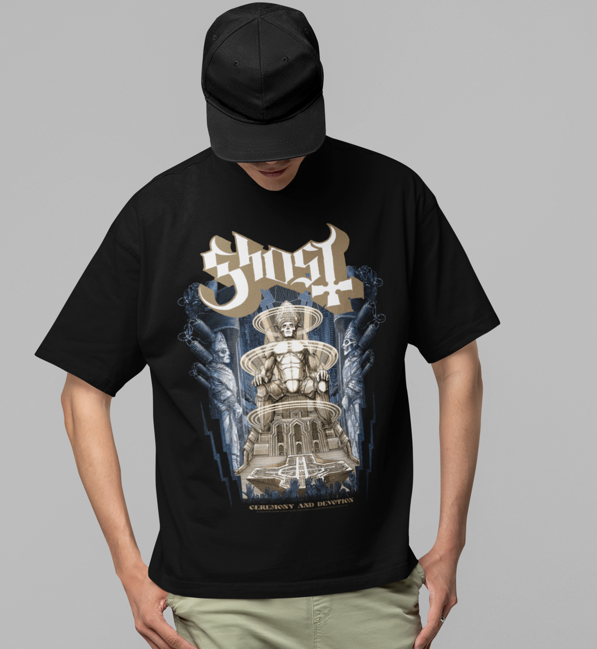 Ghost - Monument Jumbo Print T-Shirt - Black