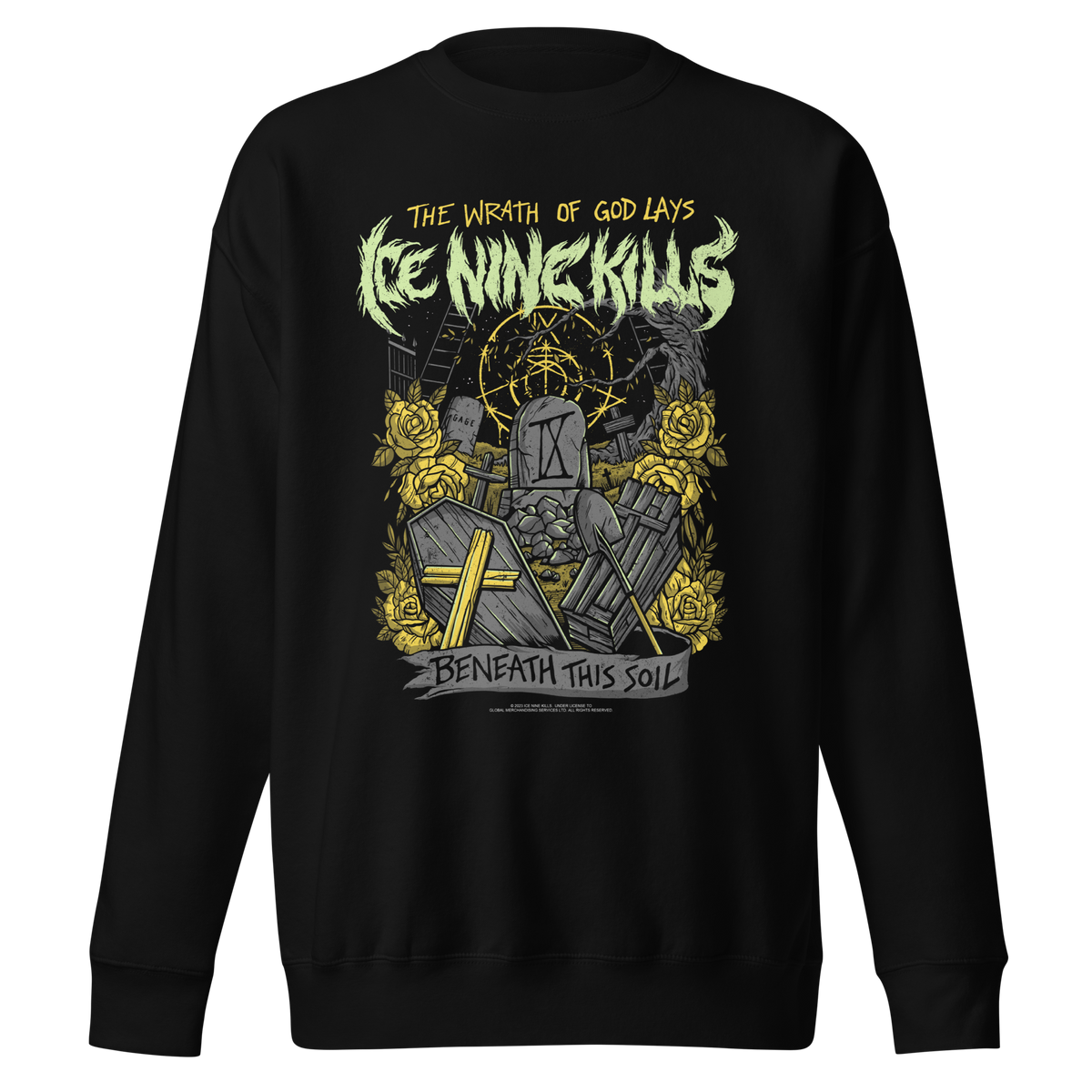 Stakes - Ice Nine Kills Yellow Wrath Jumbo Print Sweatshirt -