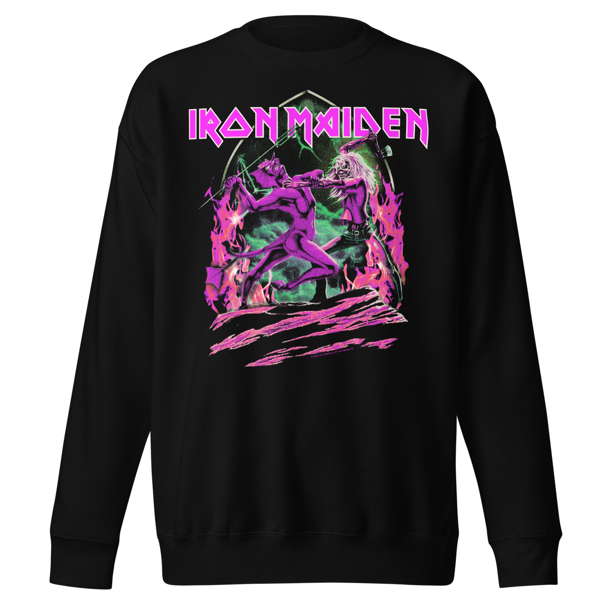 Iron Maiden - Devil's Fight Jumbo Print Sweatshirt - Black