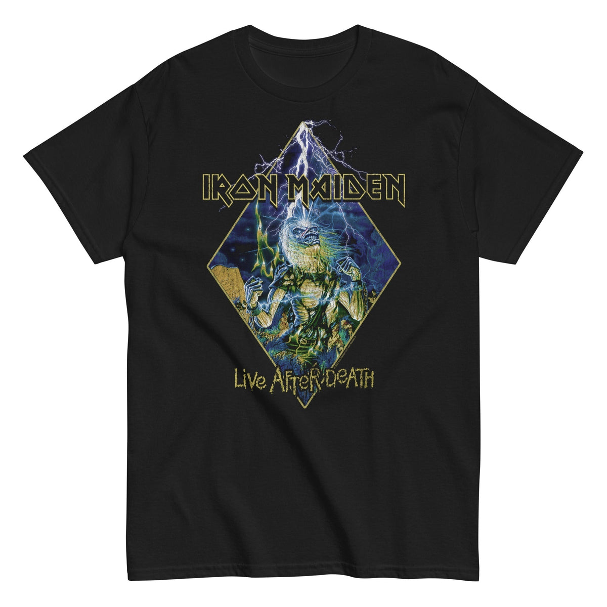 Iron Maiden - Lightnin Jumbo Print T-Shirt - Black