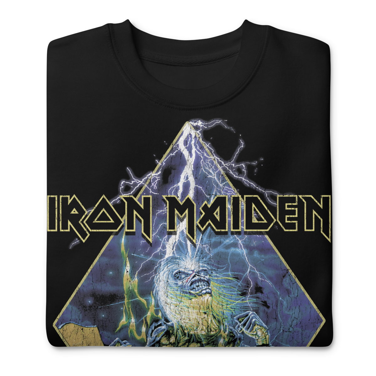 Iron Maiden - Lightning Jumbo Print Sweatshirt - Black