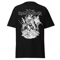 Iron Maiden - Trooper Black and White Jumbo Print T-Shirt - Black