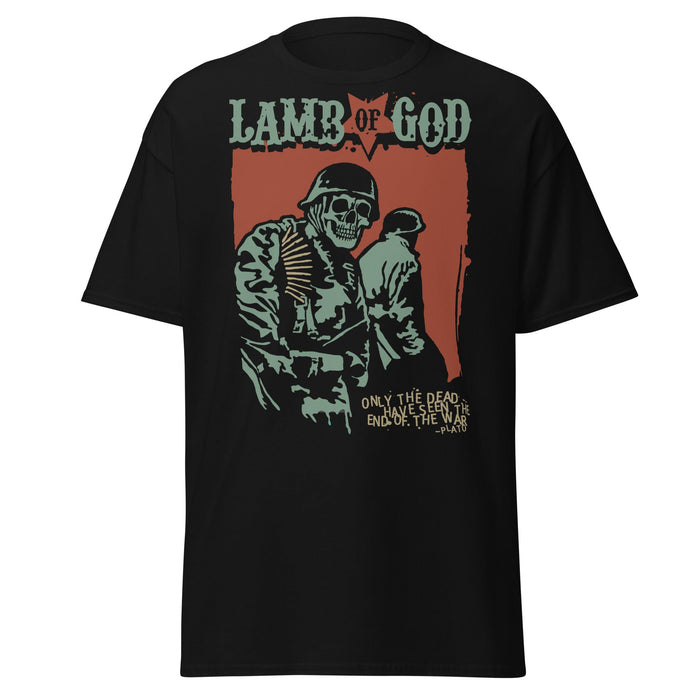 Lamb Of God - Skeleton Army Plato Quote Jumbo Print T-Shirt - Black