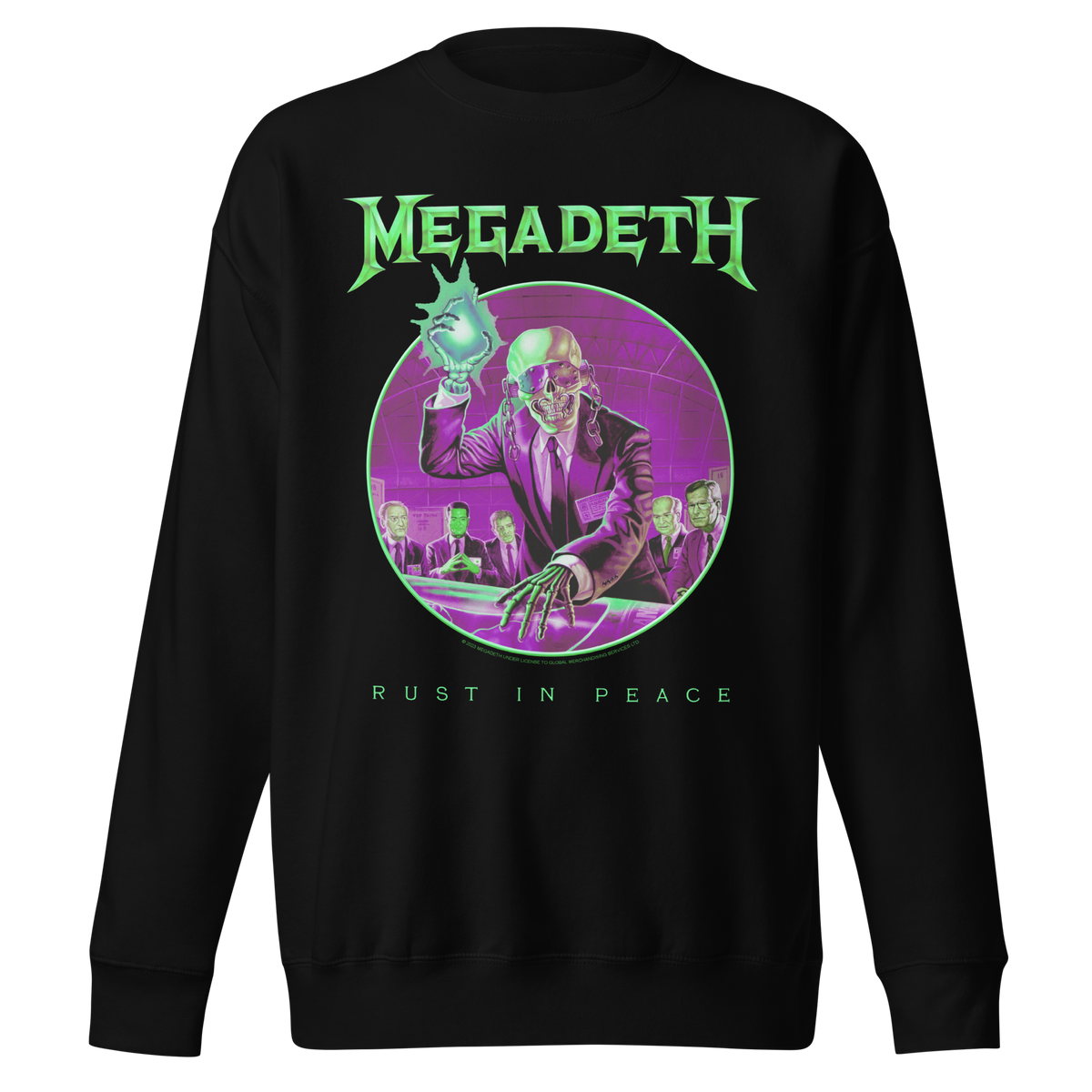 Megadeth - Green Rust Jumbo Print Sweatshirt - Black