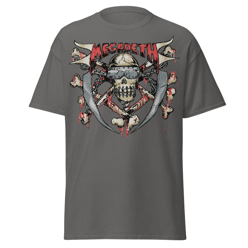 MegaDeth - Hand Painted Vic Jumbo Print T-Shirt - Gray