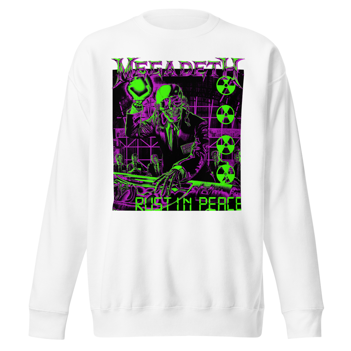 Stakes - Megadeth Neon Rust in Peace Jumbo Print Sweatshirt -