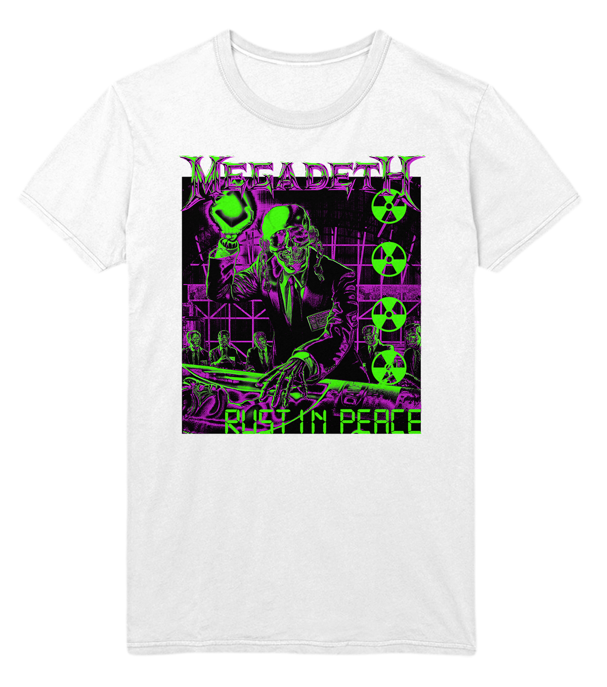 Megadeth - Neon Rust in Peace Jumbo Print T - Black