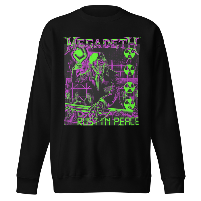 Megadeth - Neon Rust Jumbo Print Sweatshirt - Black