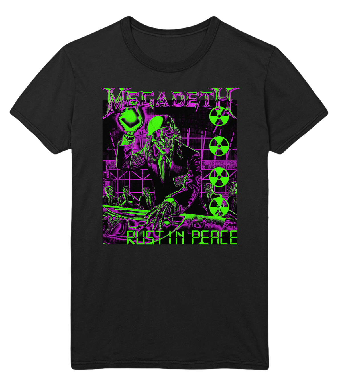 Megadeth - Neon Rust Jumbo Print T - Black