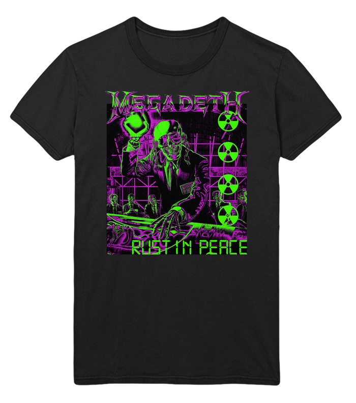 Megadeth - Neon Rust Jumbo Print T - Black