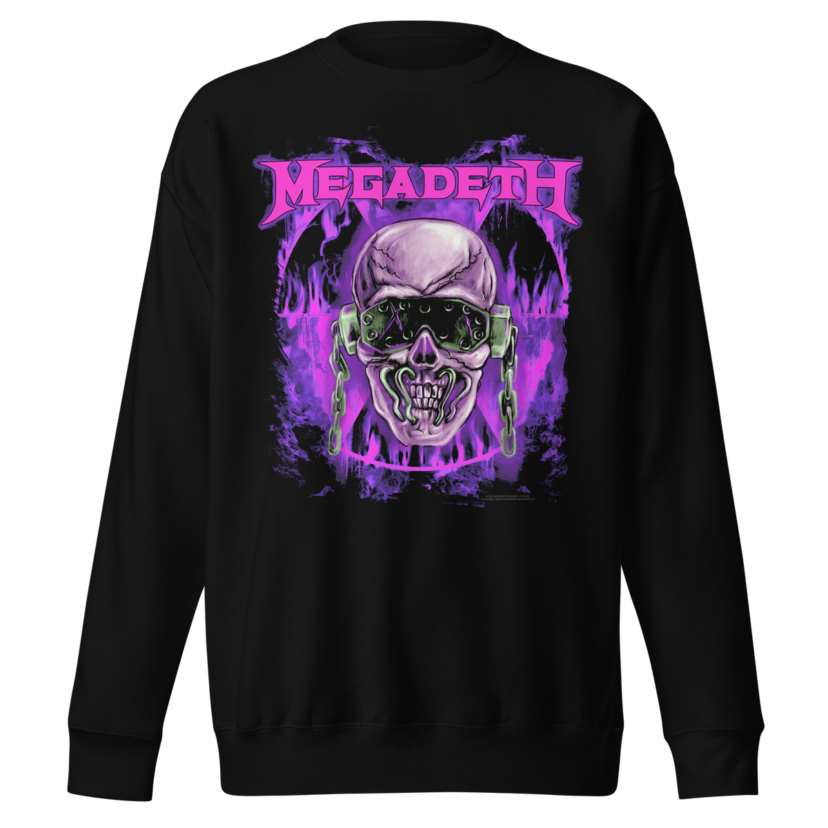 Megadeth - Purple Nuclear Jumbo Print Sweatshirt - Black