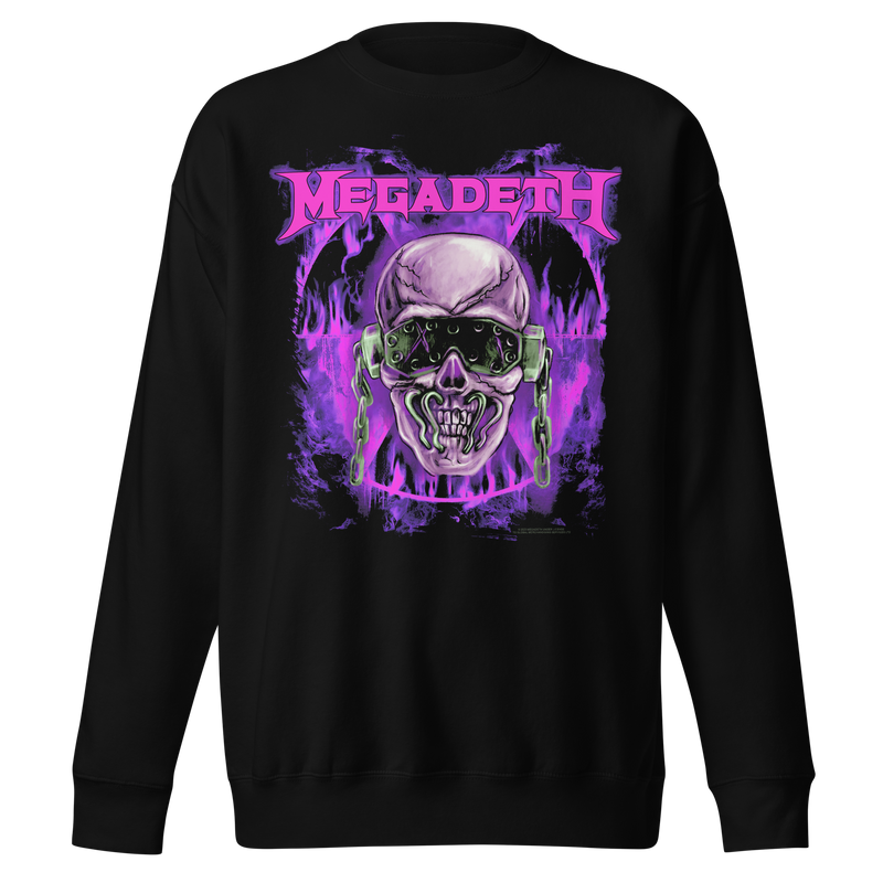 Megadeth - Purple Nuclear Jumbo Print Sweatshirt - Black