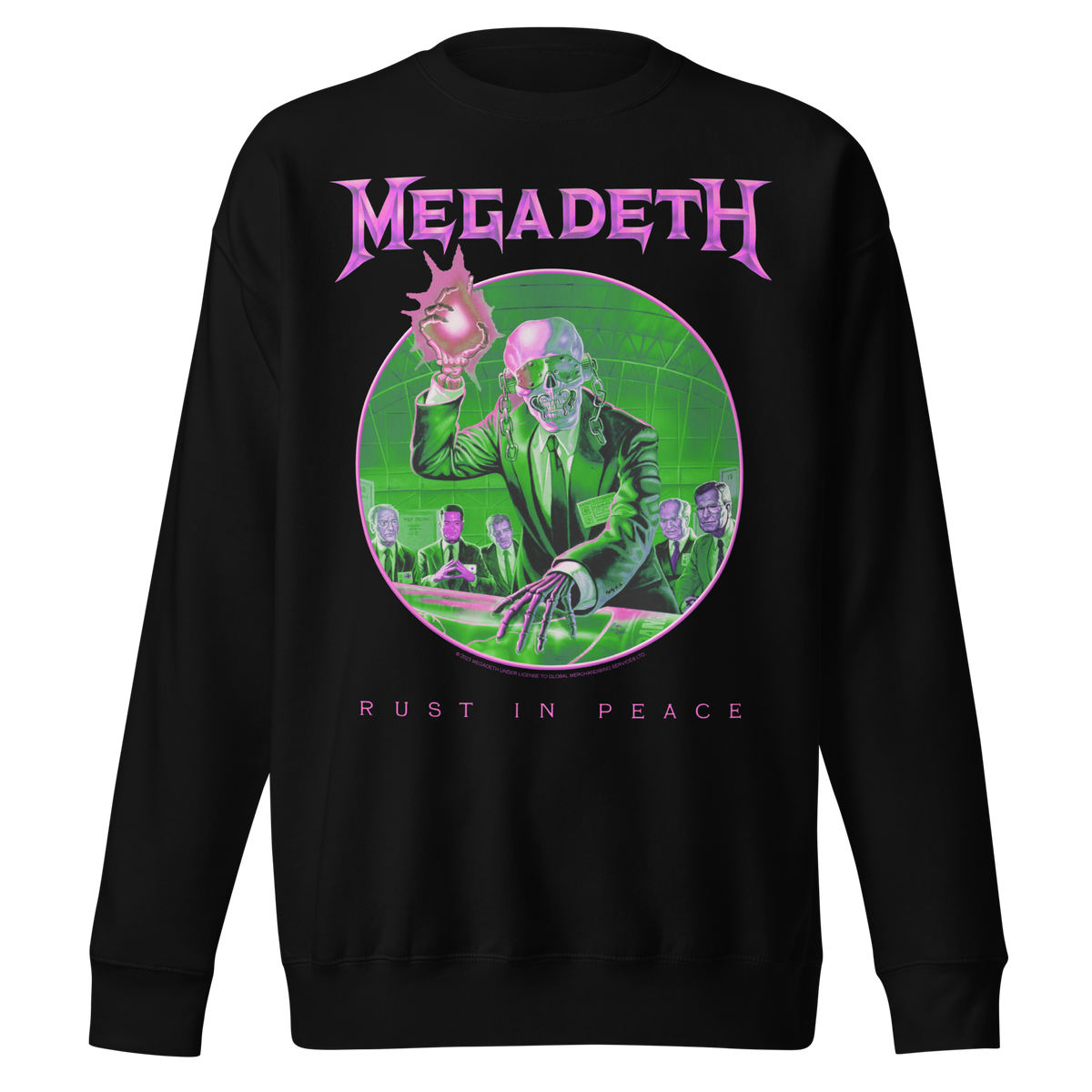 Megadeth - Purple Rust Jumbo Print Sweatshirt - Black