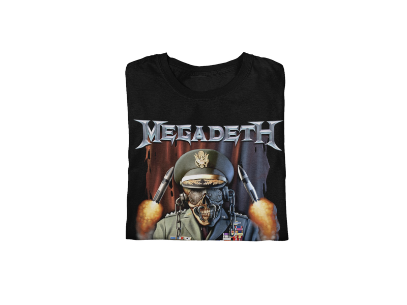 MegaDeth - Rattlehead Vic Jumbo Print T-Shirt - Black