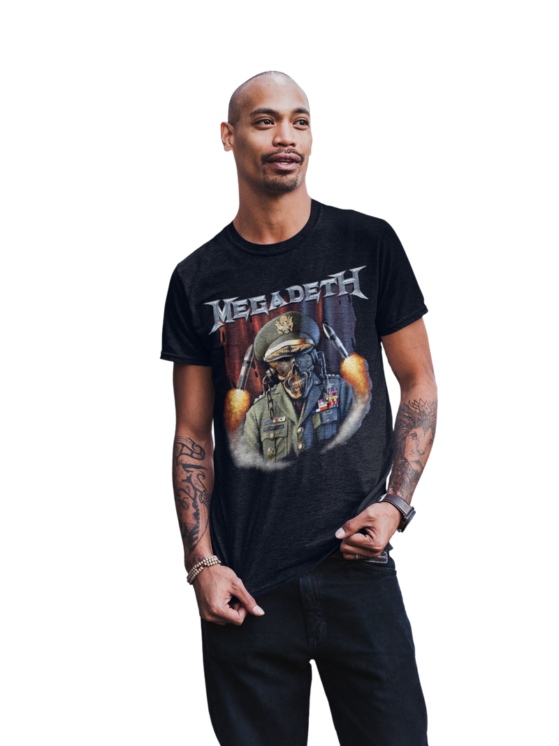 MegaDeth - Rattlehead Vic Jumbo Print T-Shirt - Black