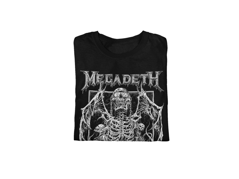 Megadeth - Skeleton Wings Jumbo Print T - Black