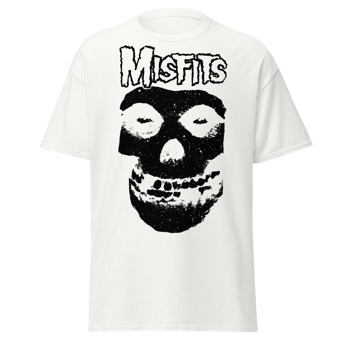 Stakes - Misfits Black Skull Jumbo Print T-shirt - White