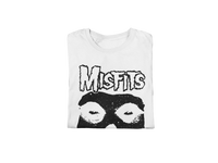 Stakes - Misfits Black Skull Jumbo Print T-shirt - White