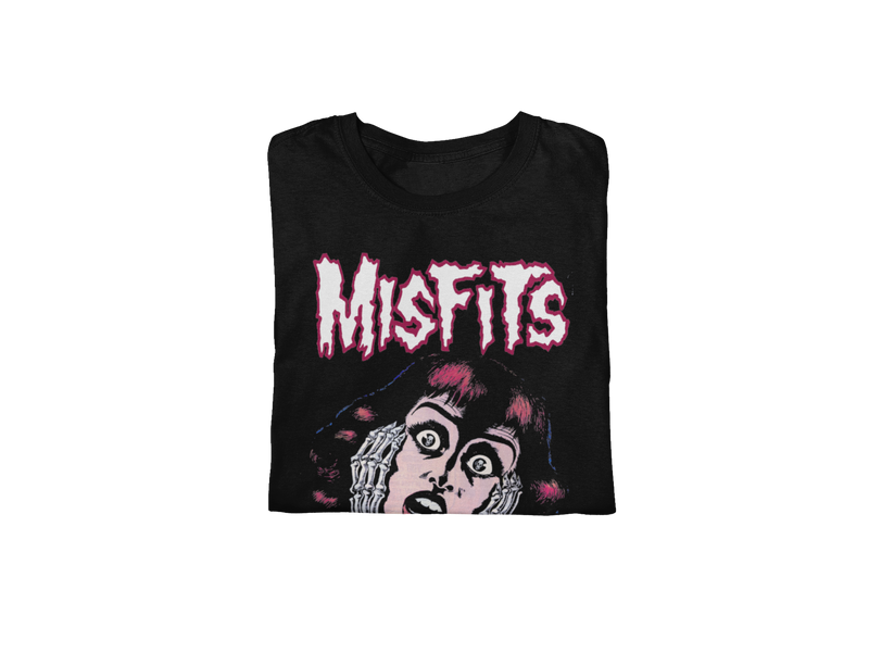 Misfits - Screaming Jumbo Print T-Shirt - Black