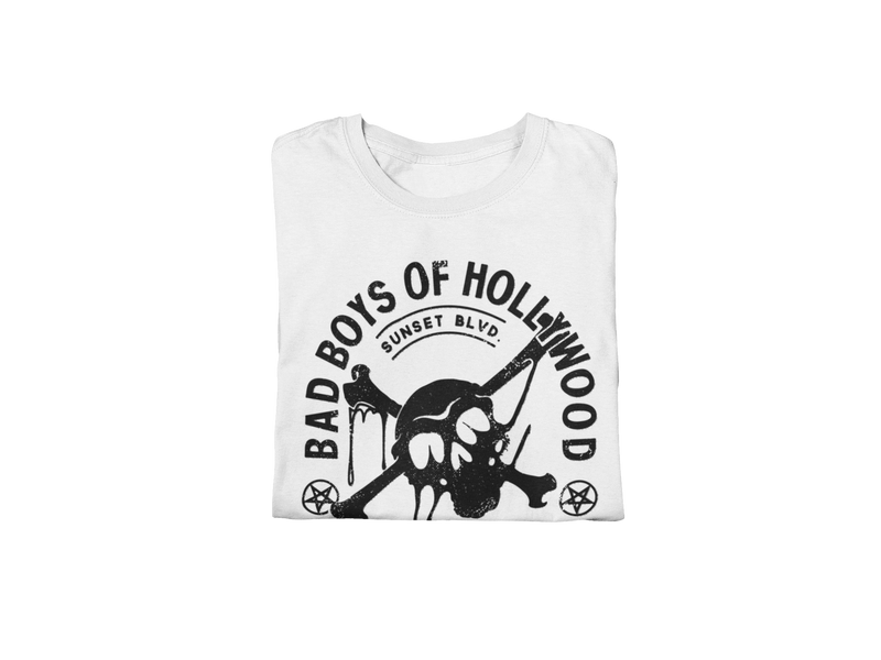 Motley Crue - Bad Boys of Hollywood Jumbo Print T - White