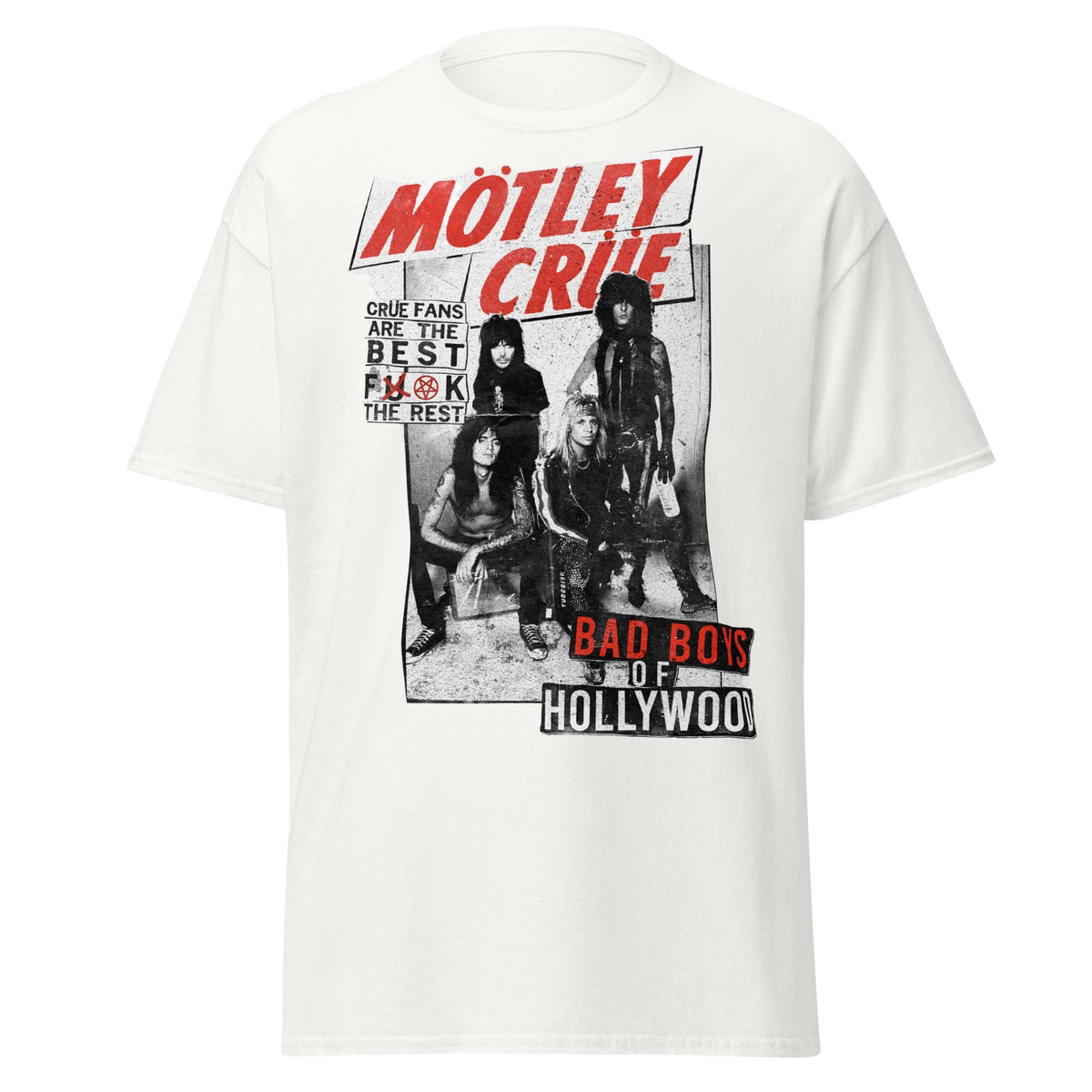 Motley Crue - Crue Fans Jumbo Print T - White