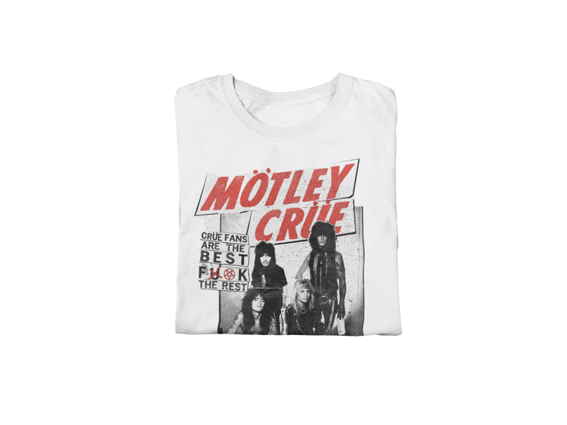 Motley Crue - Crue Fans Jumbo Print T - White