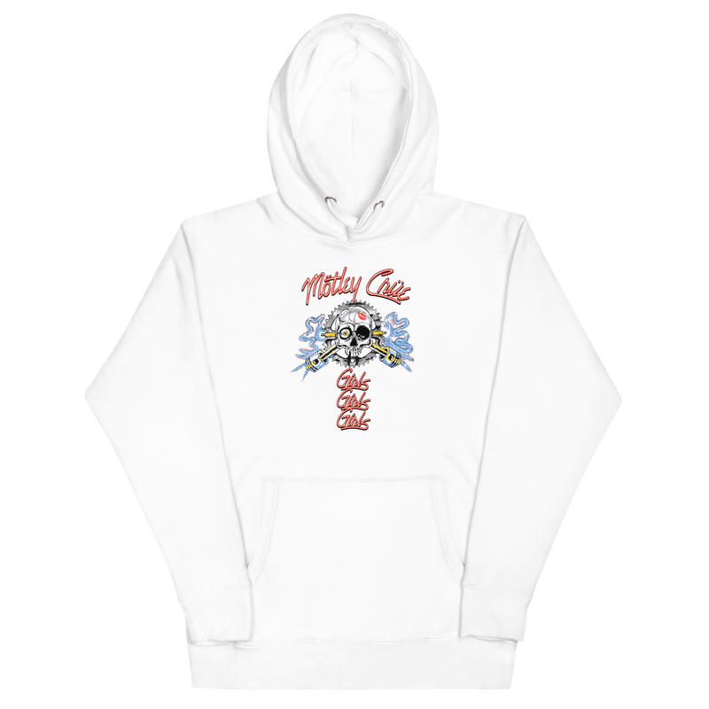 Motley Crue - Girl's Skull Classic Hoodie - White