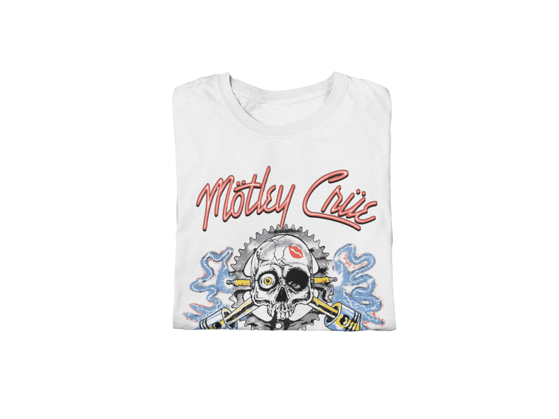 Motley Crue - Girl's Skull Jumbo Print T - White