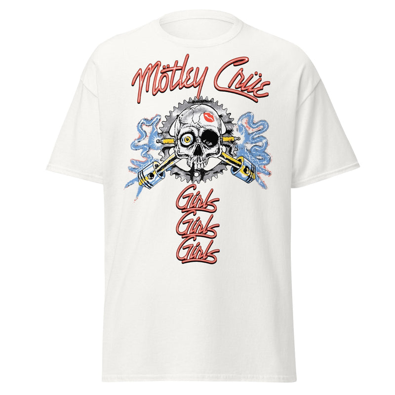 Motley Crue - Girl's Skull Jumbo Print T - White