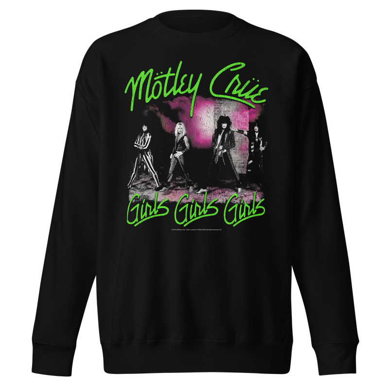 Stakes - Motley Crue Green Girls Jumbo Print Sweatshirt -