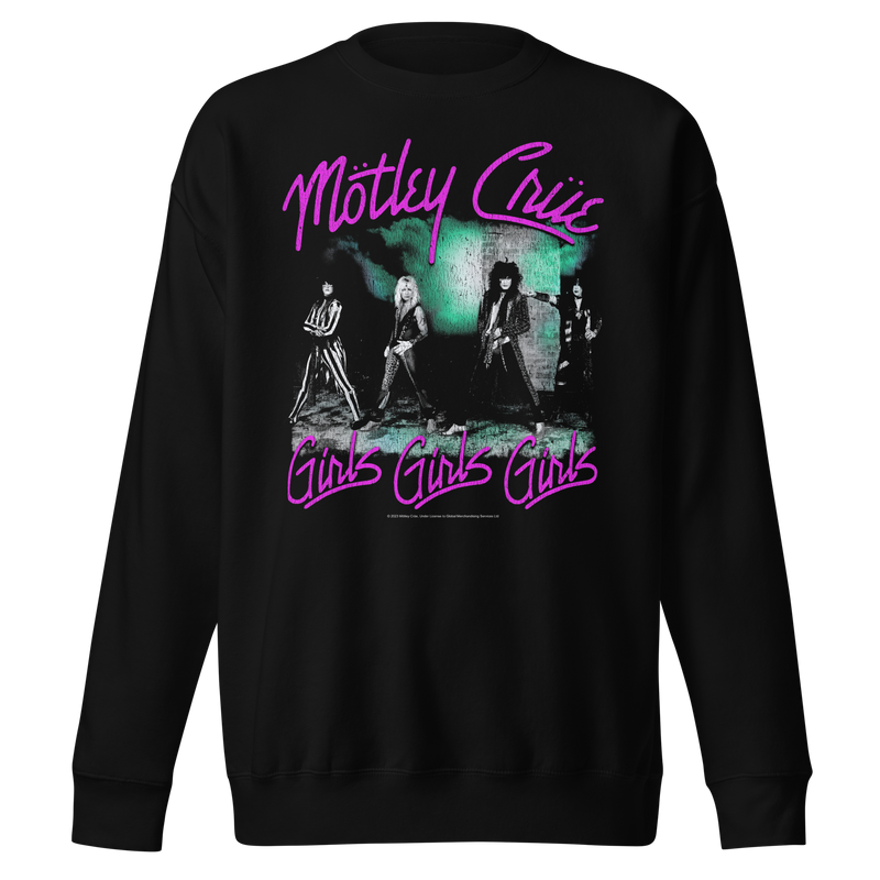 Stakes - Motley Crue Pink Girls Jumbo Print Sweatshirt -