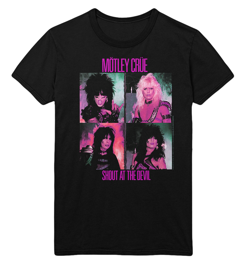 Motley Crue - Pink Shout Jumbo Print T - Black