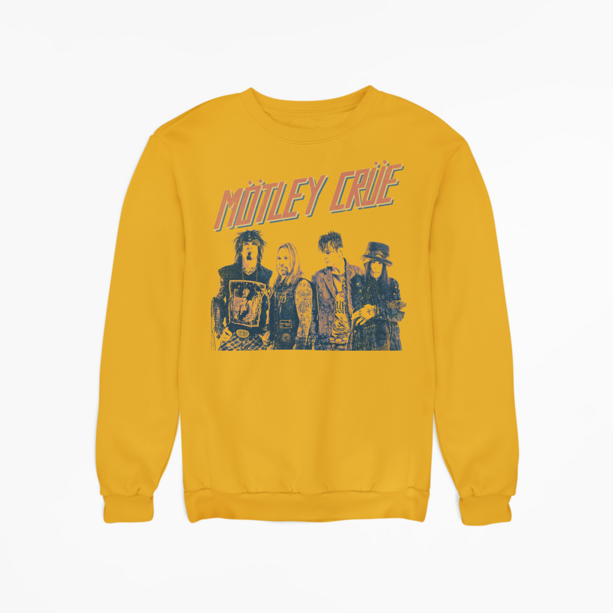 Motley Crue - Retro Boomin Jumbo Print Sweatshirt - Gold