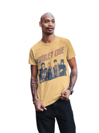 Motley Crue - Retro Boomin Jumbo Print T-Shirt - Gold