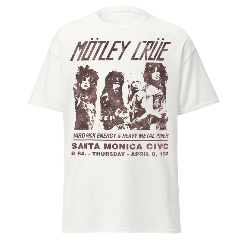 Motley Crue - Santa Monica Jumbo Print T-Shirt - White