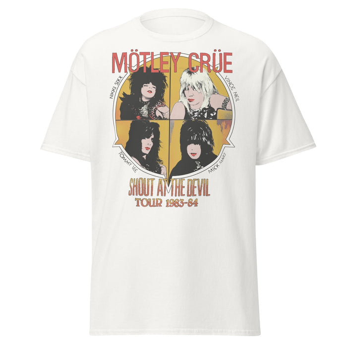 Motley Crue - Shout 83/84 Tour Jumbo Print T-Shirt - White