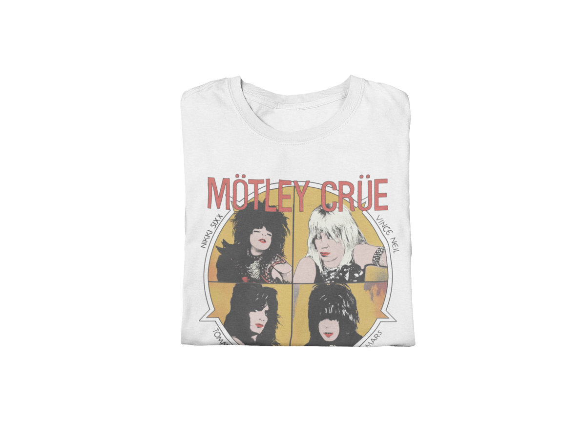 Motley Crue - Shout 83/84 Tour Jumbo Print T-Shirt - White