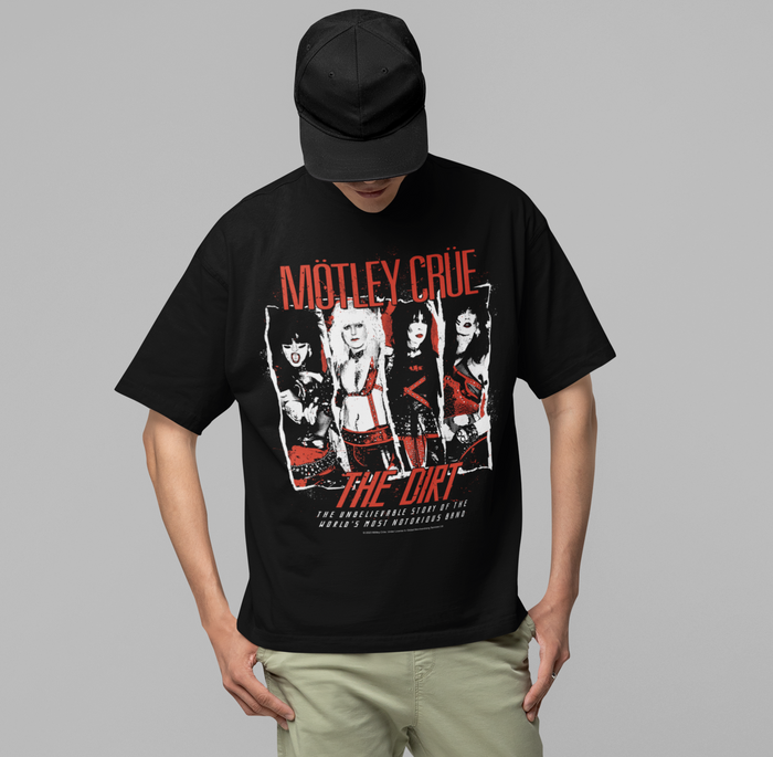 Motley Crue - the Dirt Jumbo Print T - Black