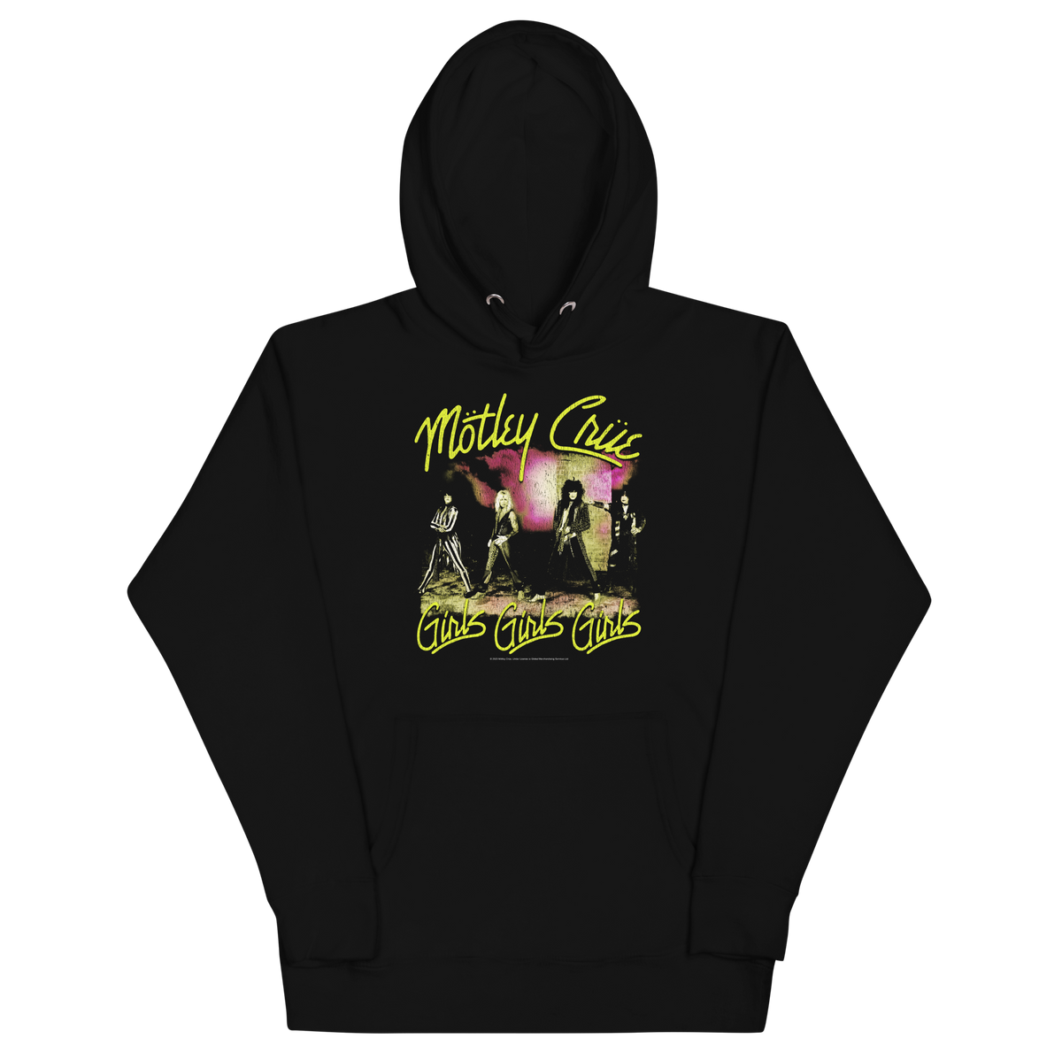 Motley Crue - Yellow Girls Classic Hoodie - Black