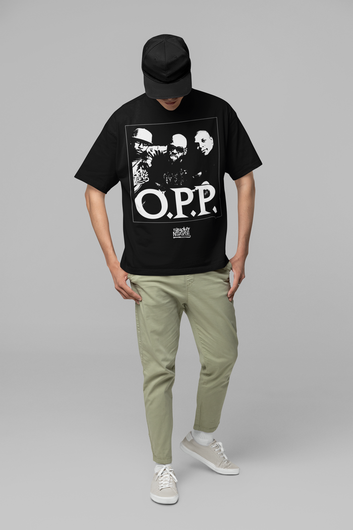 Naughty by Nature - O.P.P. Jumbo Print T - Black