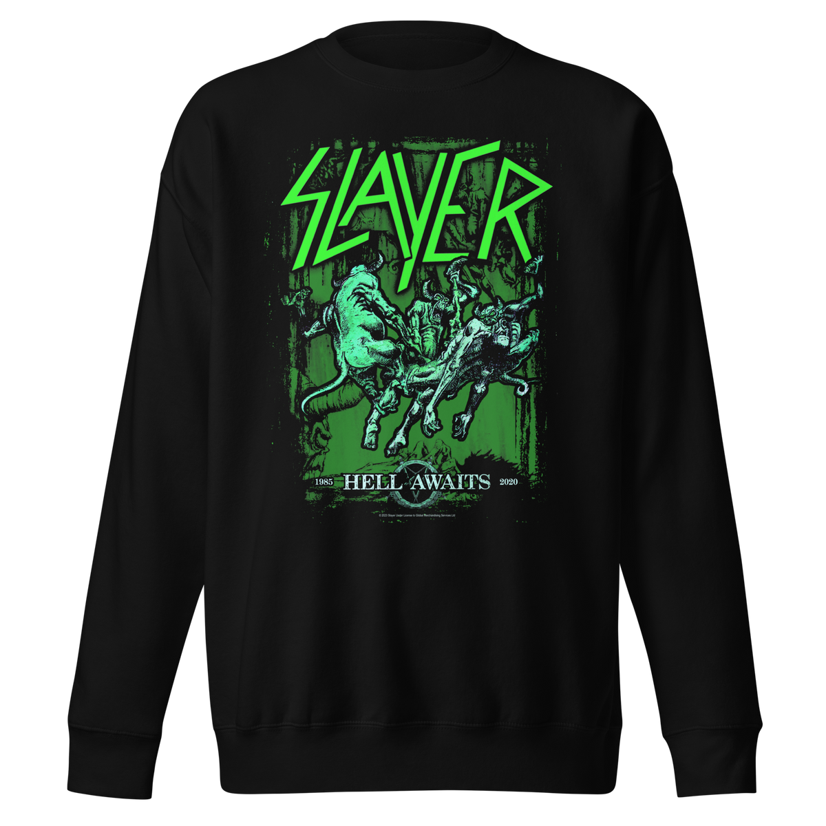 Stakes - Slayer Neon Hell Awaits Jumbo Print Sweatshirt -