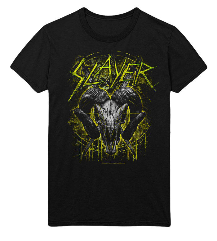 Stakes - Slayer Ram Horns Jumbo Print T-Shirt - Black