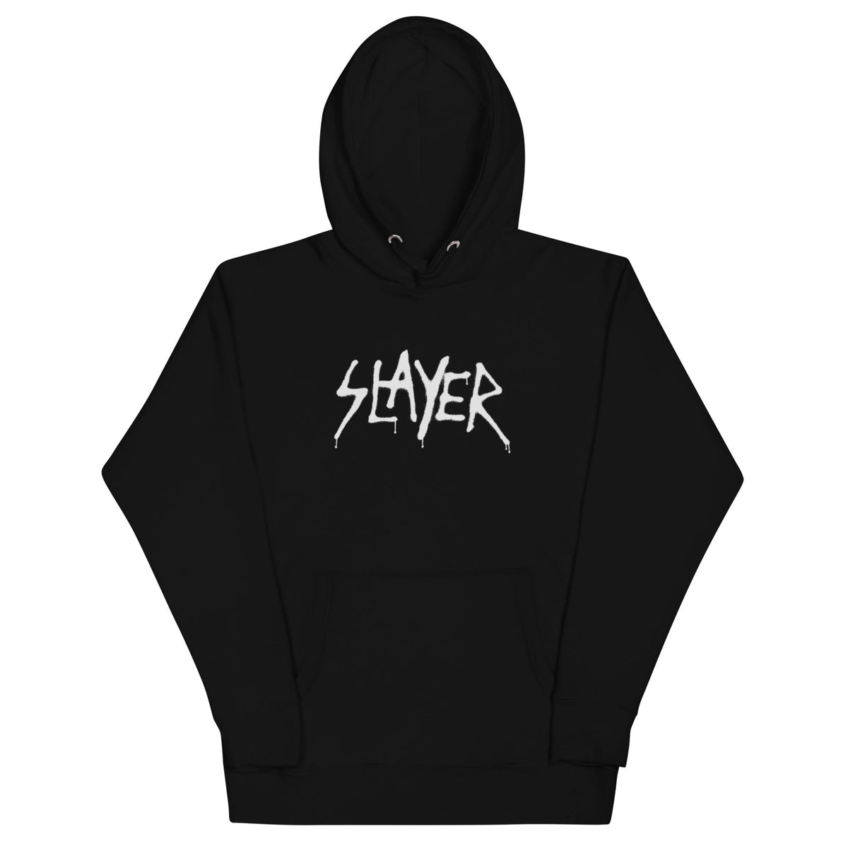 Stakes - Slayer - White Drip Logo Hoodie -